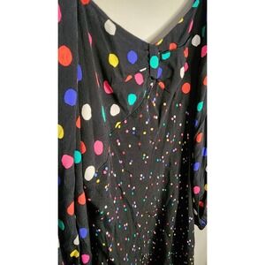 RIXO X Target Polka Dot 80s Vibe Long Sleeve Swing Dress Size 16/18
